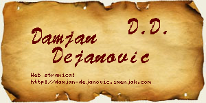 Damjan Dejanović vizit kartica